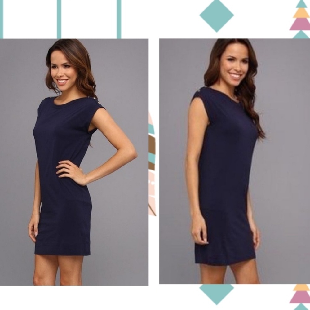 Lilly Pulitzer Navy Robyn short sleeve dress